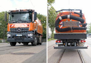 rail cleaning vehicle
