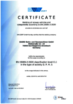 ZAGRO Certificate Welding